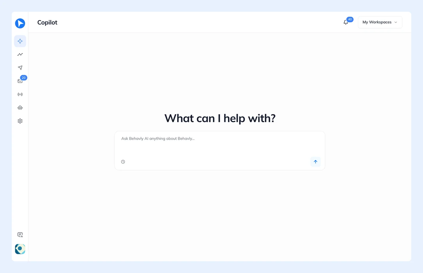 Copilot. Answers stream back as they are generated.
